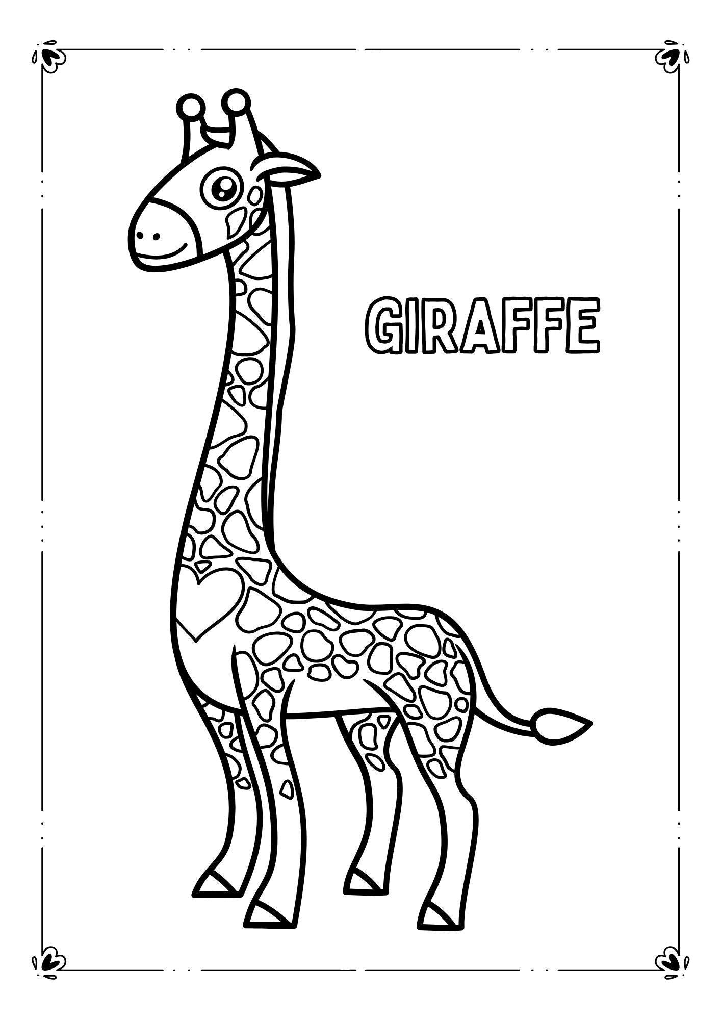 Black White Clean Wildlife Coloring Worksheets