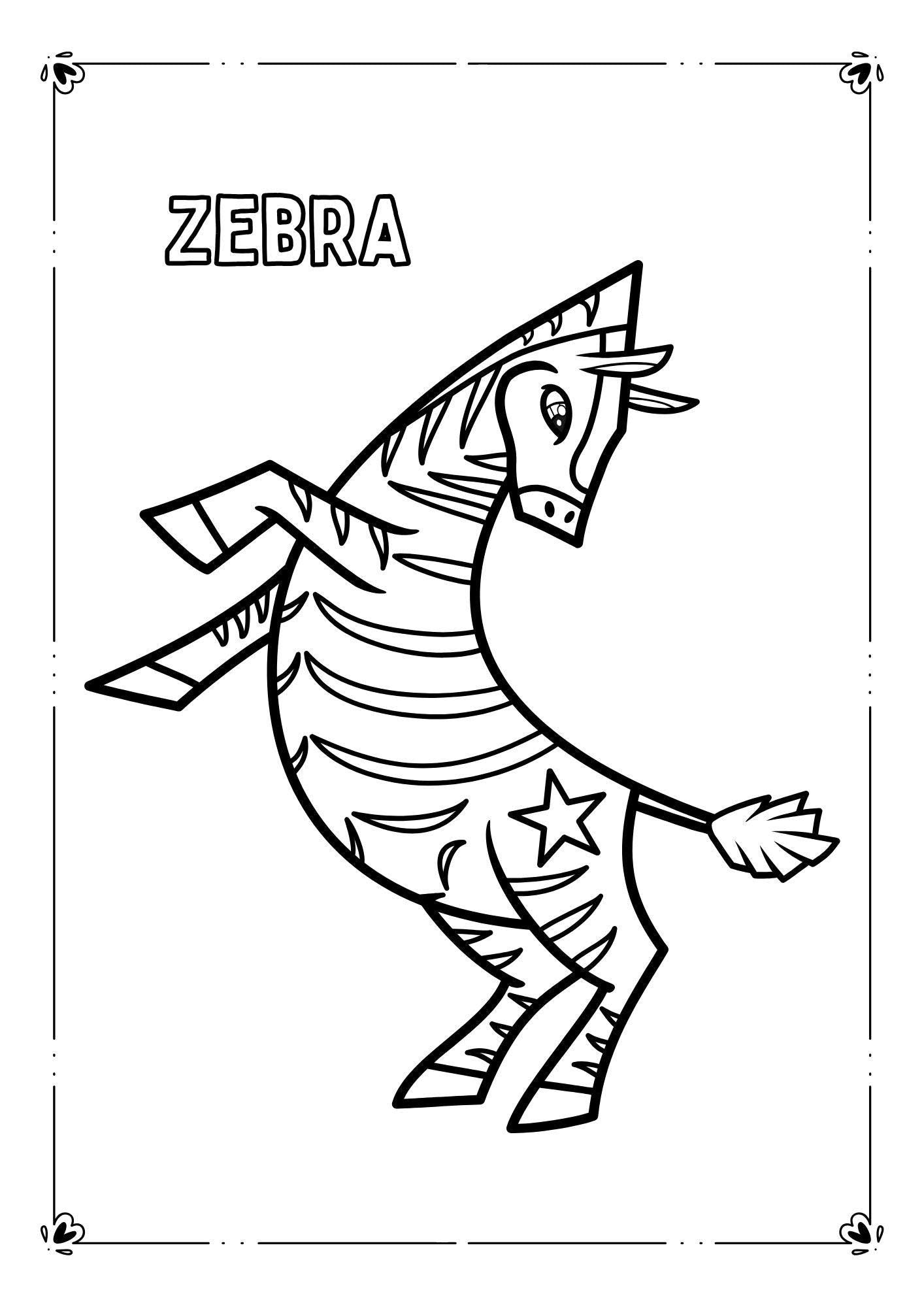 Black White Clean Wildlife Coloring Worksheets