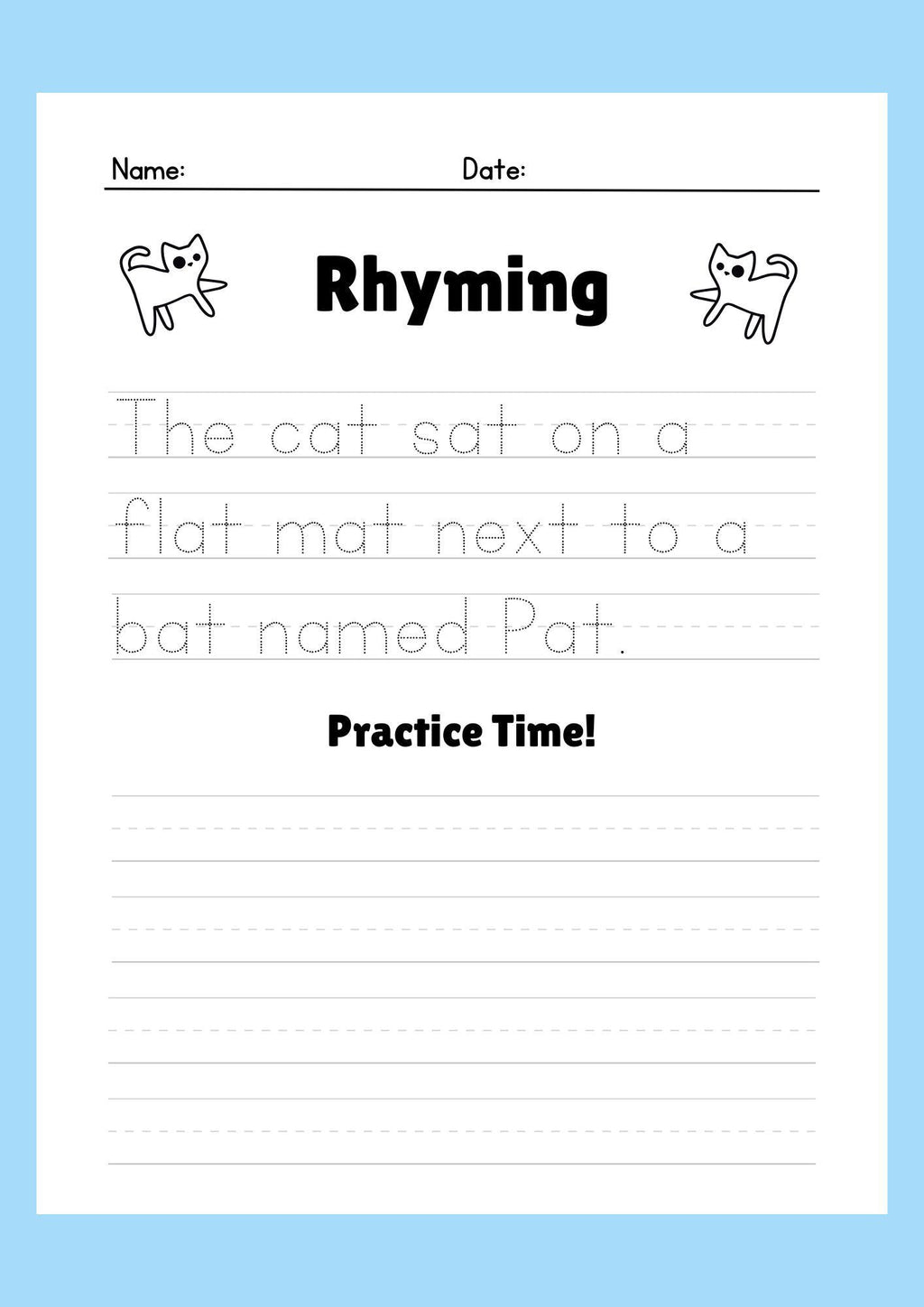 Rhyming Practice Worksheets
