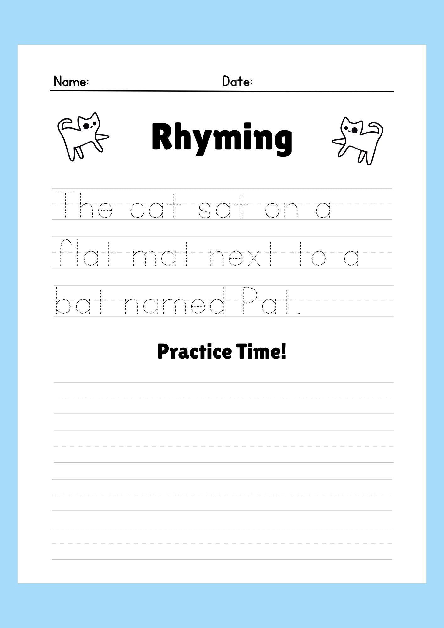 Rhyming Practice Worksheets