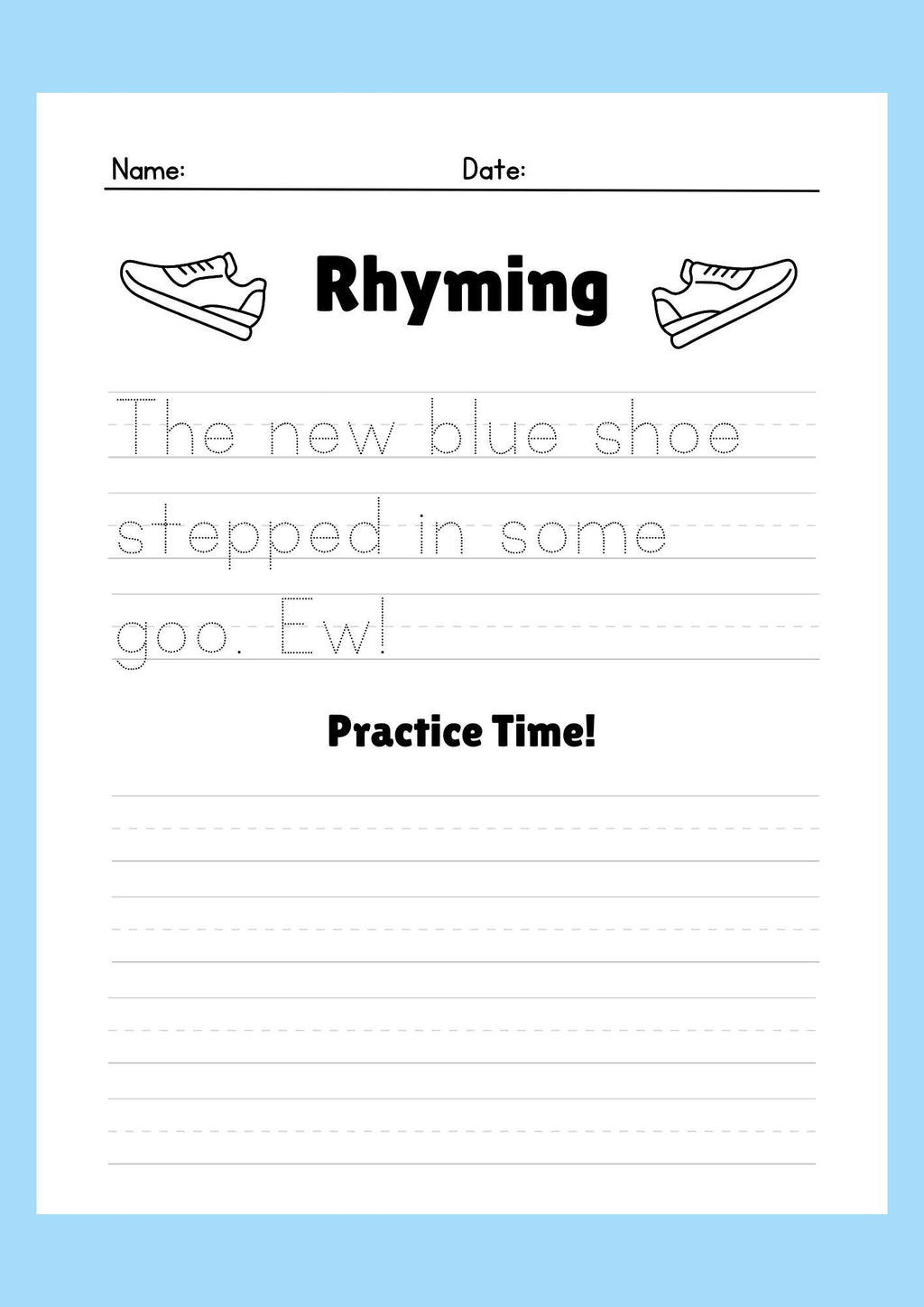 Rhyming Practice Worksheets
