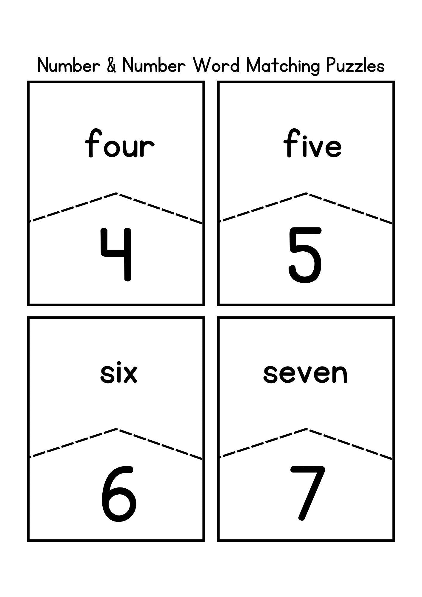 Number Flashcard Sheets