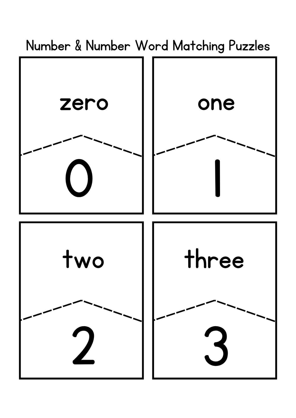 Number Flashcard Sheets