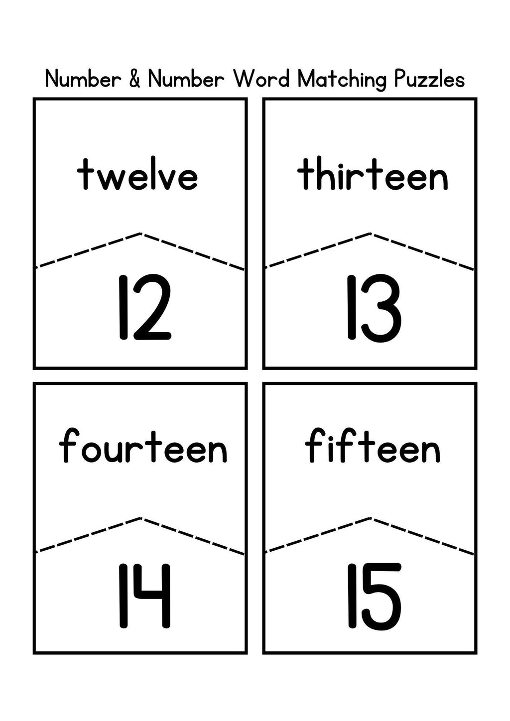 Number Flashcard Sheets