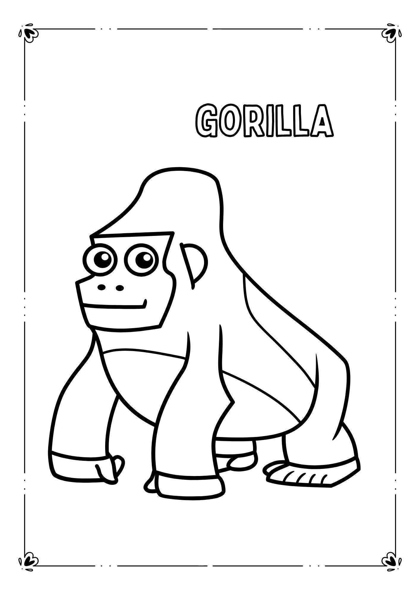 Black White Clean Wildlife Coloring Worksheets